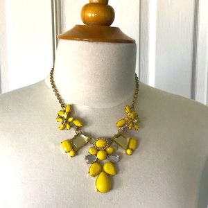 Yellow costume jewelry necklace